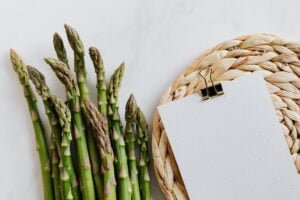 Stages of growing asparagus
